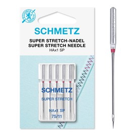 SCHMETZ Domestic Sewing Machine Needles | 5 Super Stretch Needles | HAx1 SP | Needle Size 75/11 | for on Almost Conventional Household Sewing Machines