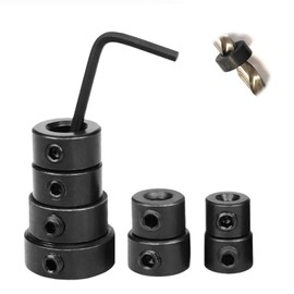 8PCS 3-16mm Step Drill Bit Depth Stops with Hex Wrench, Black Collars, Woodworking Depth Limiter Rings, Drilling Positioning Set