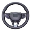 Eiseng DIY Black Genuine Leather Steering Wheel Cover Custom Fit