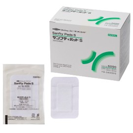 Million Aid Sanfti Pad YB-G6090S S S 2.4 x 3.5 inches (60 x 90 mm), 50 Pieces, Sterile, Individually Packaged, Large, Bandages