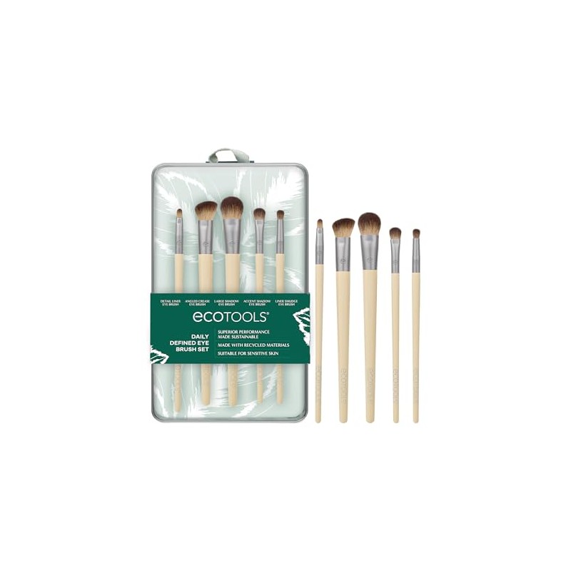 EcoTools, Daily Defined Eye Kit, Set de Brochas para Ojos,