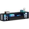 sogesfurniture 55'' Floating TV Stand Wall Mounted with Lights, Floating