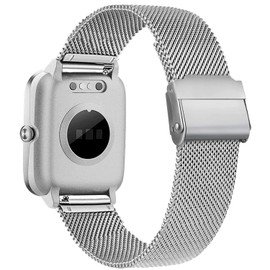 SUGARJAR Metal Strap For GRV FC1,19mm Stainless Steel Band for Veryfitpro,LETSCOM,Yamay fitness,Letsfit,LIFEBEE,GRV,Willful,Popglory,Blackview,TEMINICE,ID205S ID205G ID215G ID216 SW020 SW023 WF021