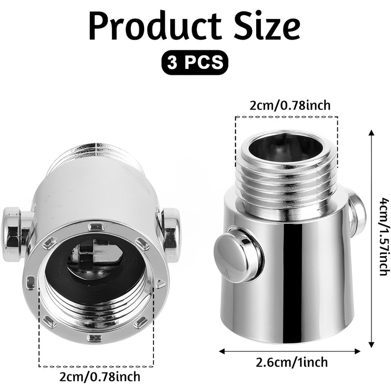 Pack of 3 Water Stopper, Shower Shut-Off Valve, Water Flow