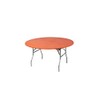 Kwik-Covers 60" Round Fitted Plastic Table Covers, 5 Pack (Orange)