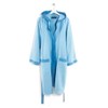Caleffi Tecno Bicolour Bathrobe with Hood, Microfibre, Light Blue, L