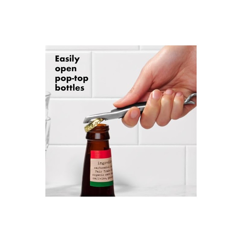 OXO SteeL - Abridor de botellas y latas de acero