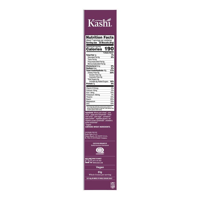 Kashi Breakfast Cereal, Vegan Protein, Organic Fiber Cereal, Bulk Pantry
