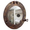 Nagina International Rustic Copper Shipwrecked Premium Nautical Porthole Mirror |