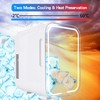 ZLPTEAM Mini Fridge with Mirror Door & Adjustable LED Lights