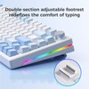 ElecFox GEN75 Wireless Gaming Mechanical Keyboard with Metal Knob Control,