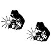 2 Pack - American Welder | Decal Vinyl Sticker Graphics