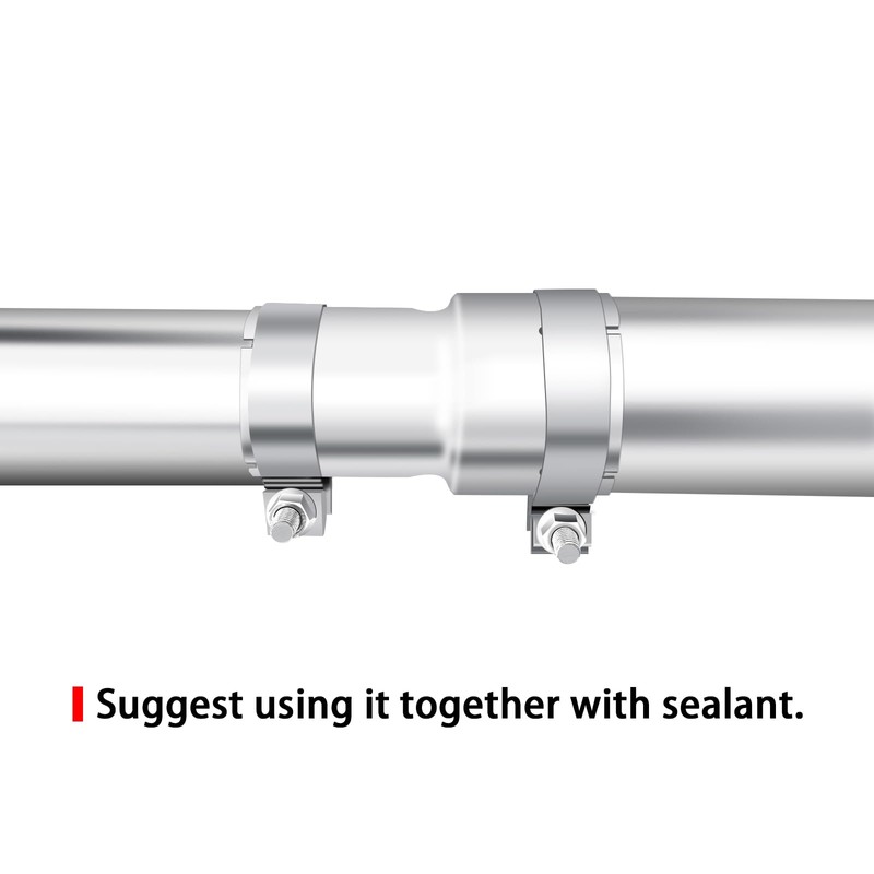 Stainless Steel 2.5 to 3 Inch Exhaust Adapter, 2.5" ID