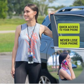 Gear Beast Cell Phone Lanyard - Universal Neck Phone Holder w/Card Pocket and Silicone Neck Strap - Compatible with Most Smartphones, Sailor Blue