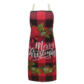 Apron for Women, Christmas Waterproof Floral Chef Aprons with Pocket Funny Canvas Cooking Gardening Baking Kitchen Gifts for Wife Mom