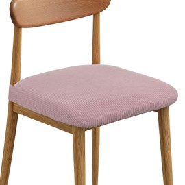 sourcing map Set of 2 Chair Covers for Dining Chairs, Washable Stretch Chair Seat Slipcovers Cushion Protector for Dining Room Hotel Kitchen Banquet, Dark Pink