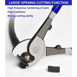 ZrgGea Cable Cutters 8 Inch, High Leverage Cable Cutter, Made of Chromium-Vanadium Steel, Hardness 56HRC, Sharp Cutting, Suitable for Aluminum, Copper, Wire, Cable (ZR4002)