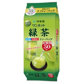 Itoen One Pot Green Tea with Matcha (Eco Tea Bag), 0.1 oz (3.0 g) x 50 Bags