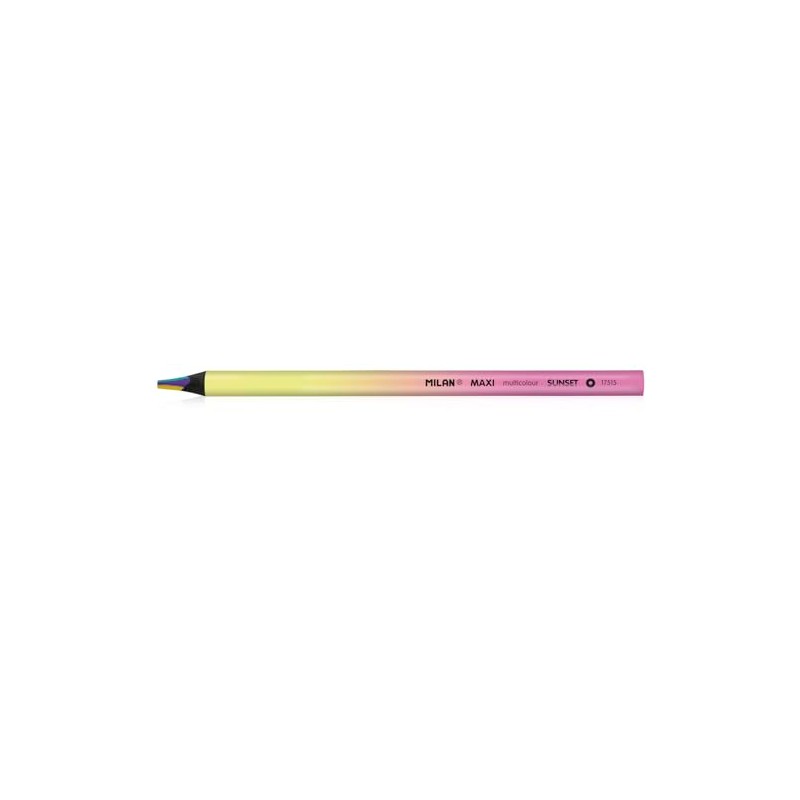 MILAN MAXI Sunset Series 12 Multi-Coloured Round Pencils Display Box