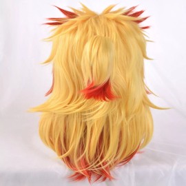 Lucky Day Peluca Cabello Rubio Kyojuro Rengoku Kimetsu No Yaiba Demon