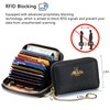 imeetu RFID Credit Card Holder, Small Leather Zipper Card Case