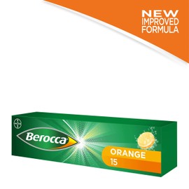 Berocca Vitamin C Effervescent Tablets, with Magnesium, Vitamin B12 & Vitamin B Complex, Orange Flavour, 1 Pack of 15 Tablets - 2 Weeks Supply