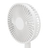USB Desktop Fan Foldable Rechargeable Battery Makeup Mirror Function Bottom
