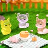 30PCS Luminous Mini Resin Fox Figurines 6 Colors Glow in