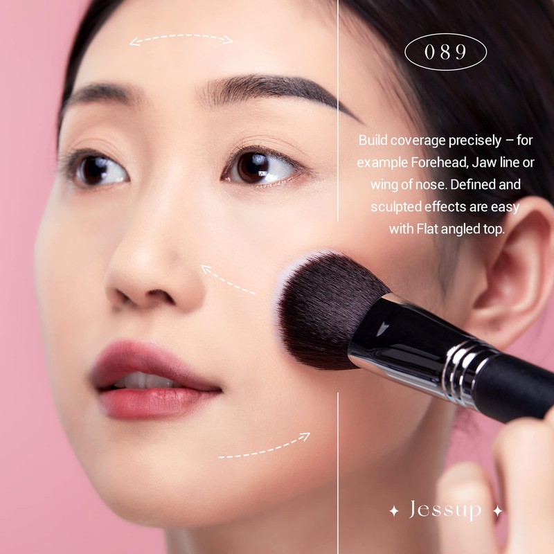 Jessup Rouge Makeup Brush Beauty Cosmetic Tool Flat Angled Liquid