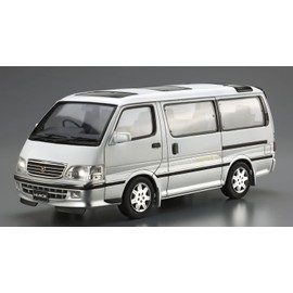 Aoshima Bunka Kyozai 1/24 The Model Car Series No. 133 Toyota KZH100G Hiace Super Custom G 1999 Plastic Model
