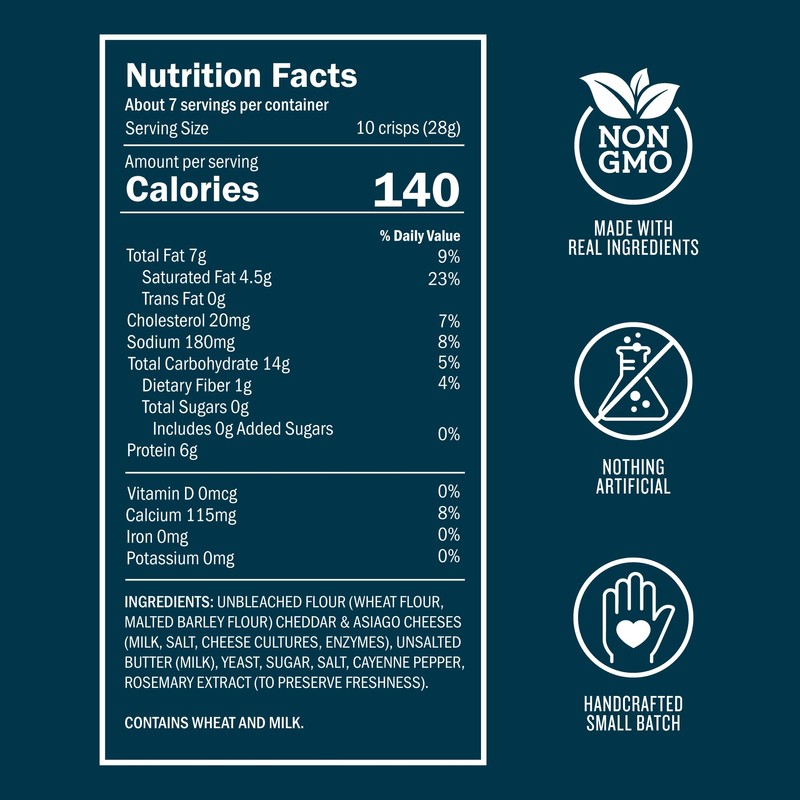 John Wm. Macy - Asiago & Cheddar Cheese Crisps -