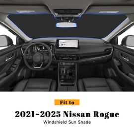 PeakPurit Car Windshield Sun Shade for Nissan 2021-2025 Rogue Accessories (OEM Design) Reflective Foldable Heat Insulation Sunshade for Ultimate Protection