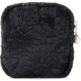 Bolsa De Almacenamiento De Toallas Sanitarias Feme Bolsa de almacenamiento de servilletas sanitarias de toalla tía de gran capacidad (Color : Black, Size : 12x12x3cm)