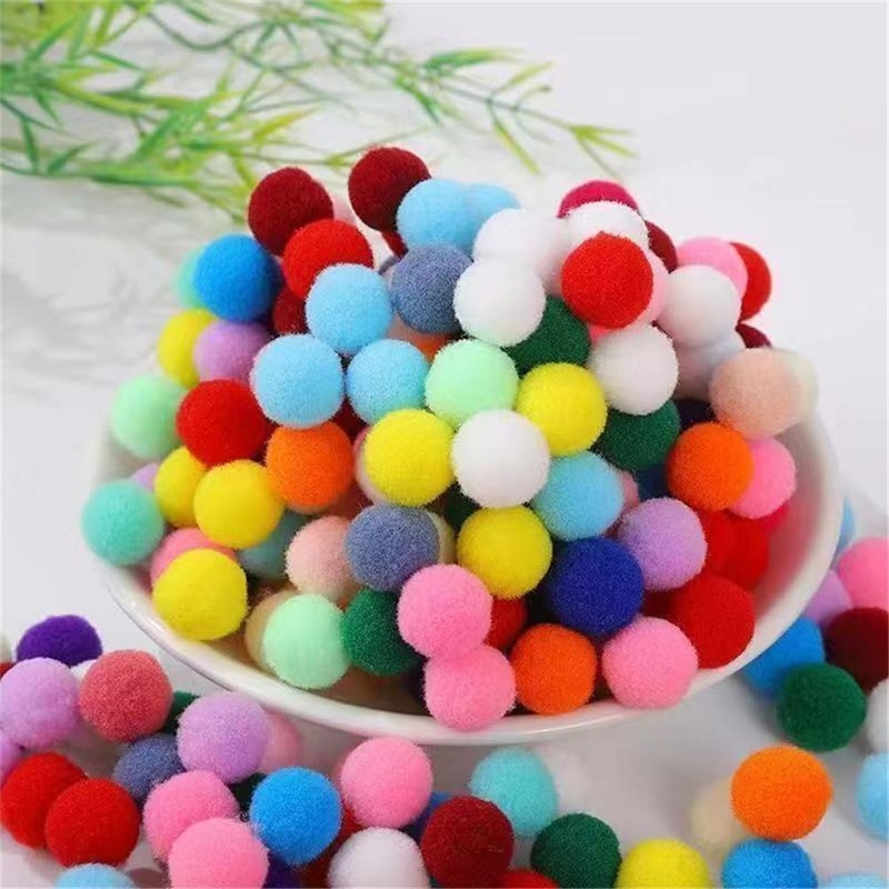 50 pcs 2 cm Pompon Morbidi in Poliestere, Pompon in
