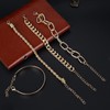 Yolev Gold Chain Bracelet Sets for Women Girls Fashion Beaded