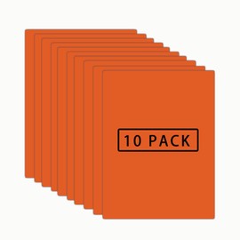 Orange Red Heat Transfer Vinyl Bundle: 10 Pack 12" x 10" Sheets - Orange Iron on Vinyl for T-Shirt, Heat Transfer Vinyl for Cricut, Silhouette Cameo or Heat Press Machine