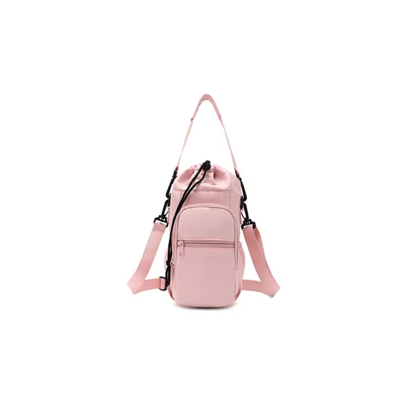 Water Bottle Carrier Bag for Travel – Insulated Nylon Crossbody