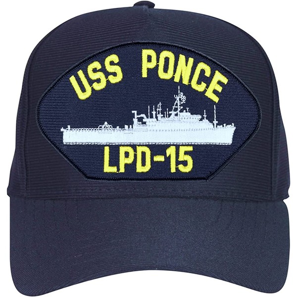 USS Ponce LPD-15 Ships Ball Cap Navy Blue