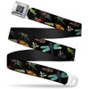 Buckle-Down Seatbelt Belt - Insects Scattered CLOSE-UP Black - 1.5"