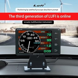 New LUFI XS OBD2 Meter, English Version, Car HUD, OBD+GPS Mode, Head Up Display, Multifunction Digital Meter, Car Speedometer, Tachometer, RPM, Turbine Pressure, Water Thermometer, Oil Thermometer,
