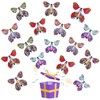 AWAVM Magic Flying Butterfly 16 Pieces Clockwork Butterfly Card, Rubber
