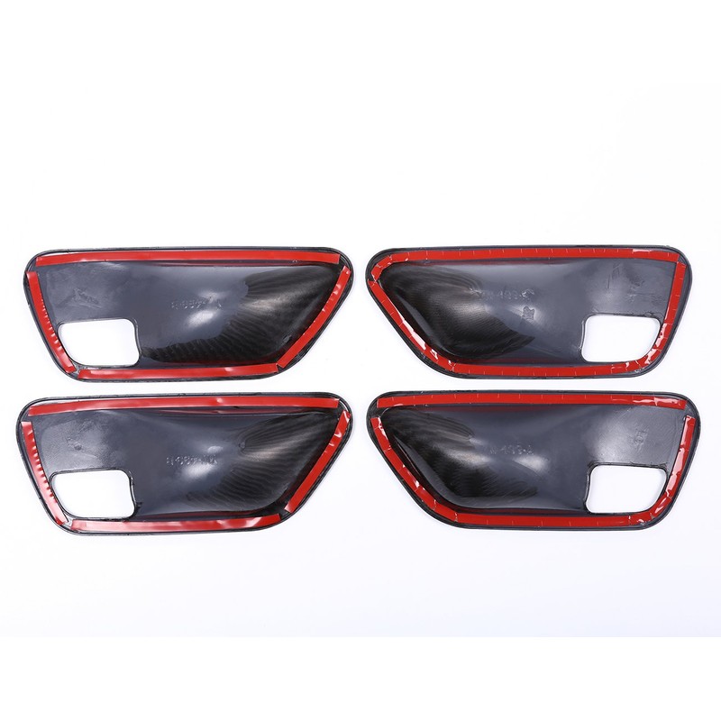 metyoucar Interior Door Handle Bowl Trim Carbon Fiber Style