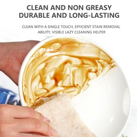 Taoluwin 10Pcs Dish Cloths, Kitchen Wash Cloths, Thickened Cellulose Sponge Dish Rags, High Absorbent & Reusable Cleaning Towels for Kitchen, Dishes, Countertops