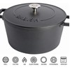Babish 6-Quart Round Enamel Cast Iron Dutch Oven with Lid