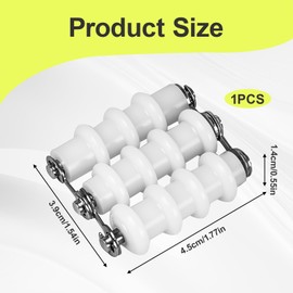 Gblckadof Wire Straightener 1 Set 3 Rollers White