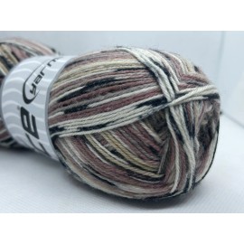 Ice Yarns Pebbles 74060 Ice Colorway Sock Yarn 100g Superwash Wool Nylon Clay Beige Black