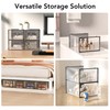 Foluck X-Large Shoe Storage Box, 15 Pack Clear Plastic Stackable