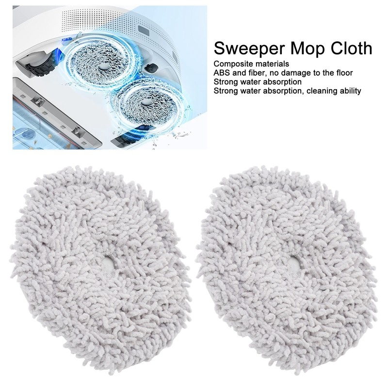2 PCS Sweeper Cleaning Mop Cloth for Dreame W10 W10