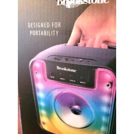 Brookstone SX-chroma multicolor led speaker with rechargeable battery