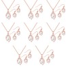 OTTFF Dainty Bridesmaid Jewelry Set for Women 8 Sets Rose